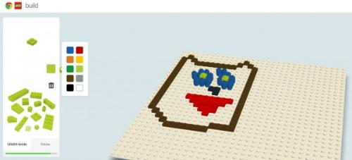 Cuối cùng, bạn có thể cho con chơi trò xếp hình Lego ngay trên laptop bằng cách mở trang BuildWithChrome.com của Google.